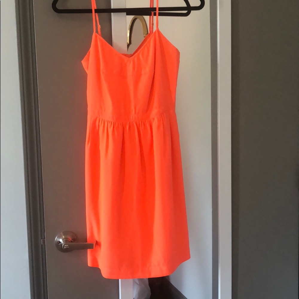 J Crew Orange Spaghetti Strap dress
